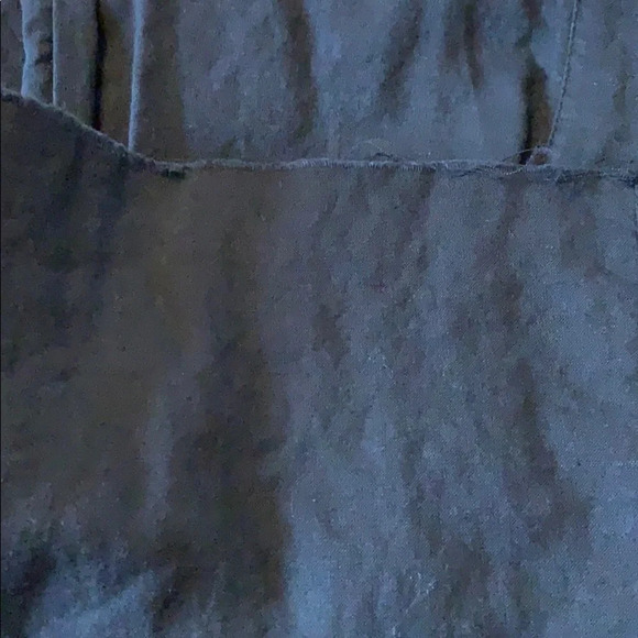 NWOT! Women’s Black linen blend pants raw hem roll tab pants, size small - Picture 5 of 7